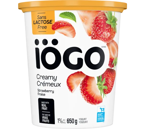 IOGO Creamy Strawberry Yogurt Lactose Free