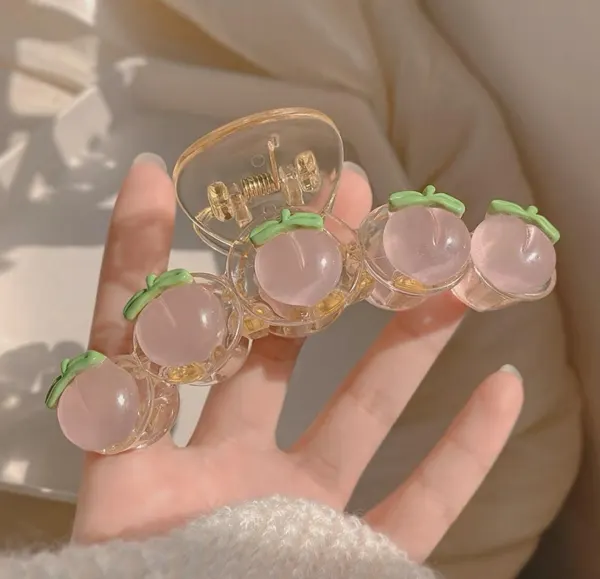 Peach Decor Hair Claw