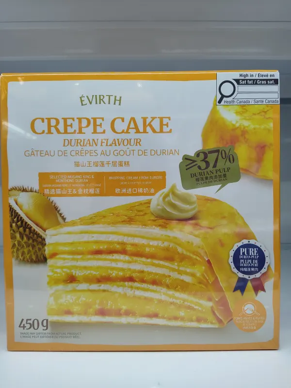 Evirth crepe cake durian flavor