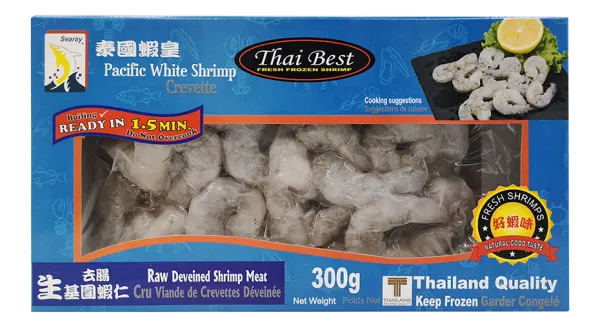 SEARAY Thai Best Raw Deveined White Shrimp Meat