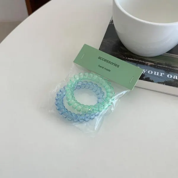 Telephone Wire Hair Tie Green