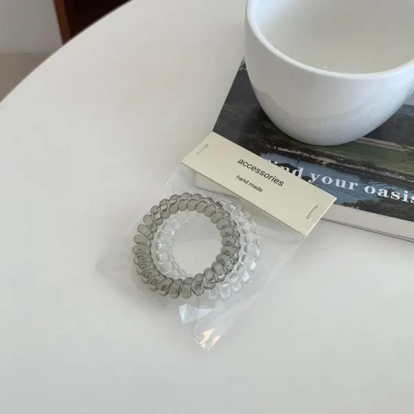 Telephone Wire Hair Tie Grey