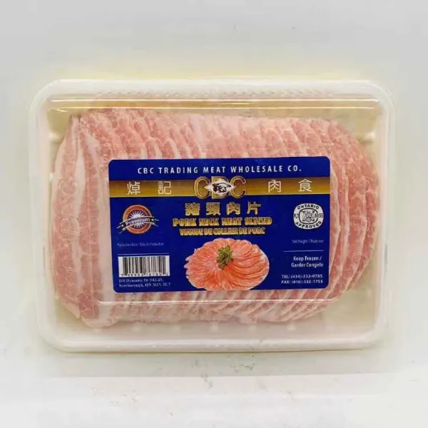 CBC Pork Neck Meat Sliced