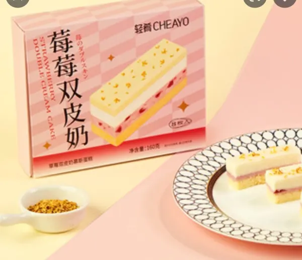 Cheayo Frozen Double Skin Milk Strawberry Mousse cake