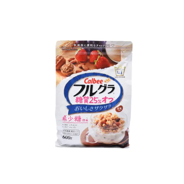 White Big Bag Calbee Fruit Cereal Low Sugar Version