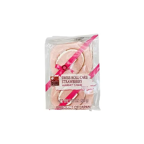 Japanese Swiss Roll Strawberry 4 Packs (red Ribbon)