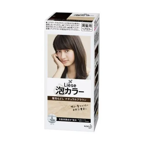 Kao Liese Natural Botanical Foam Hair Dye Restores Brown