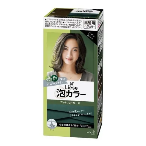 Kao Liese Light And Shadow Natural Plant Foam Hair Dye Forest Khaki Forest Grass Color