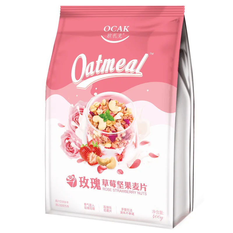 歐扎克玫瑰草莓堅果麥片