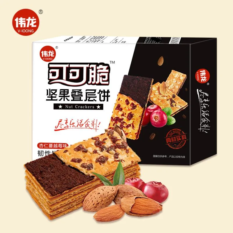 伟龙 可可脆 坚果叠层饼 (杏仁蔓越莓味)