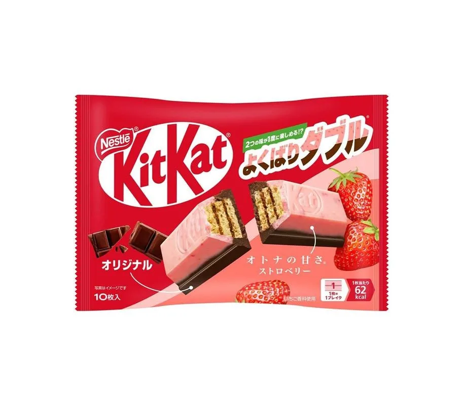 雀巢草莓黑巧雙味巧克力棒