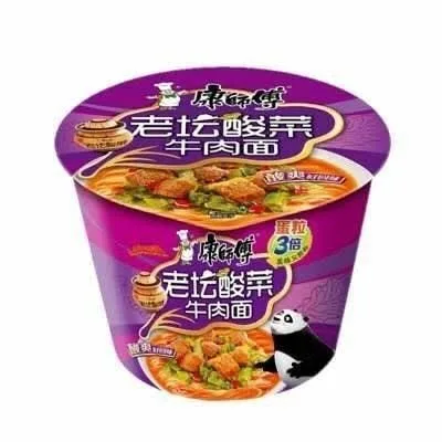 康師傅經典老壇酸菜牛肉面杯面