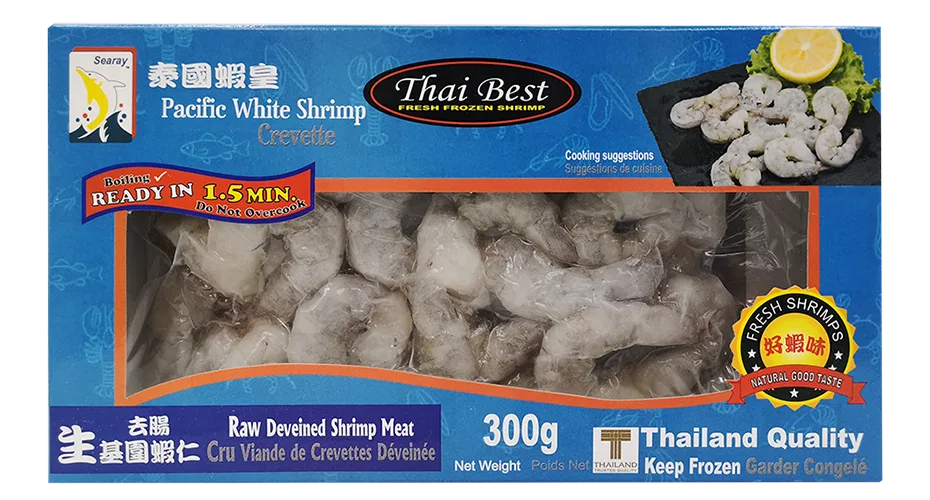 SEARAY Thai Best Raw Deveined White Shrimp Meat