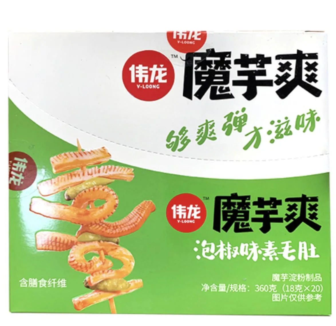 伟龙 泡椒味 素毛肚魔芋爽