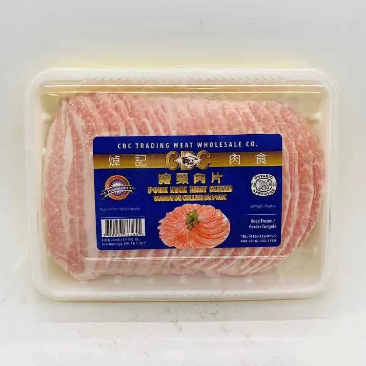 CBC Pork Neck Meat Sliced
