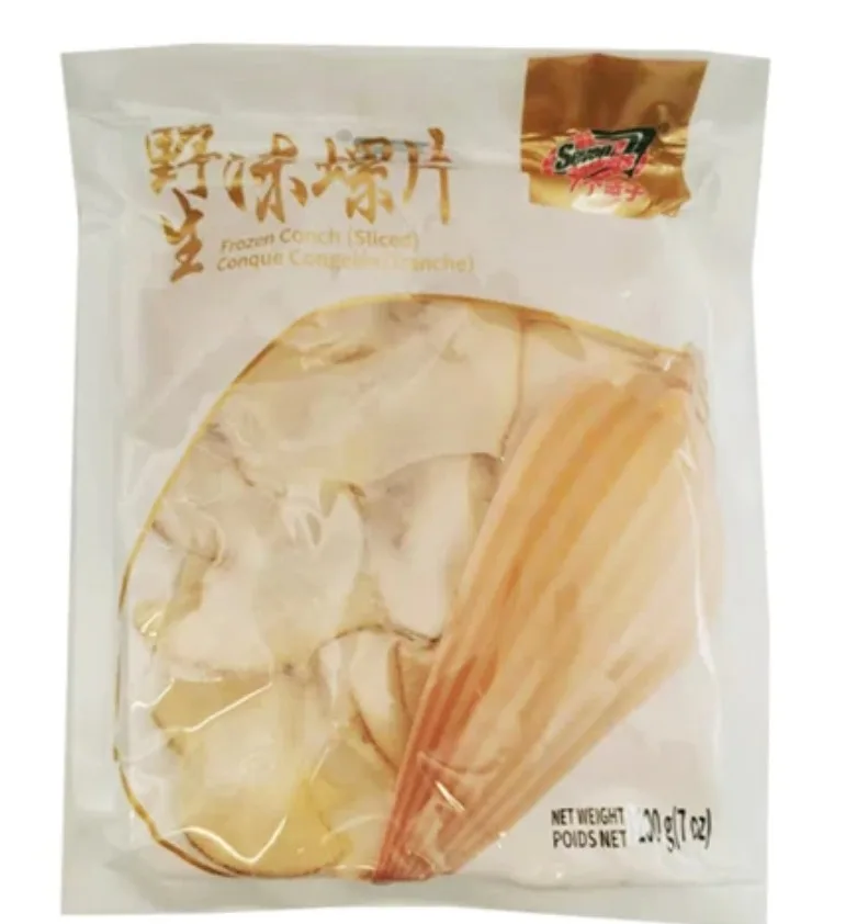 seven baskets frozen conch (sliced)