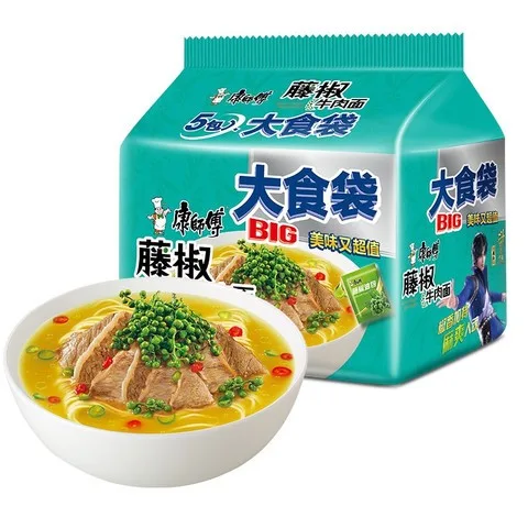 康师傅大食袋藤椒牛肉面