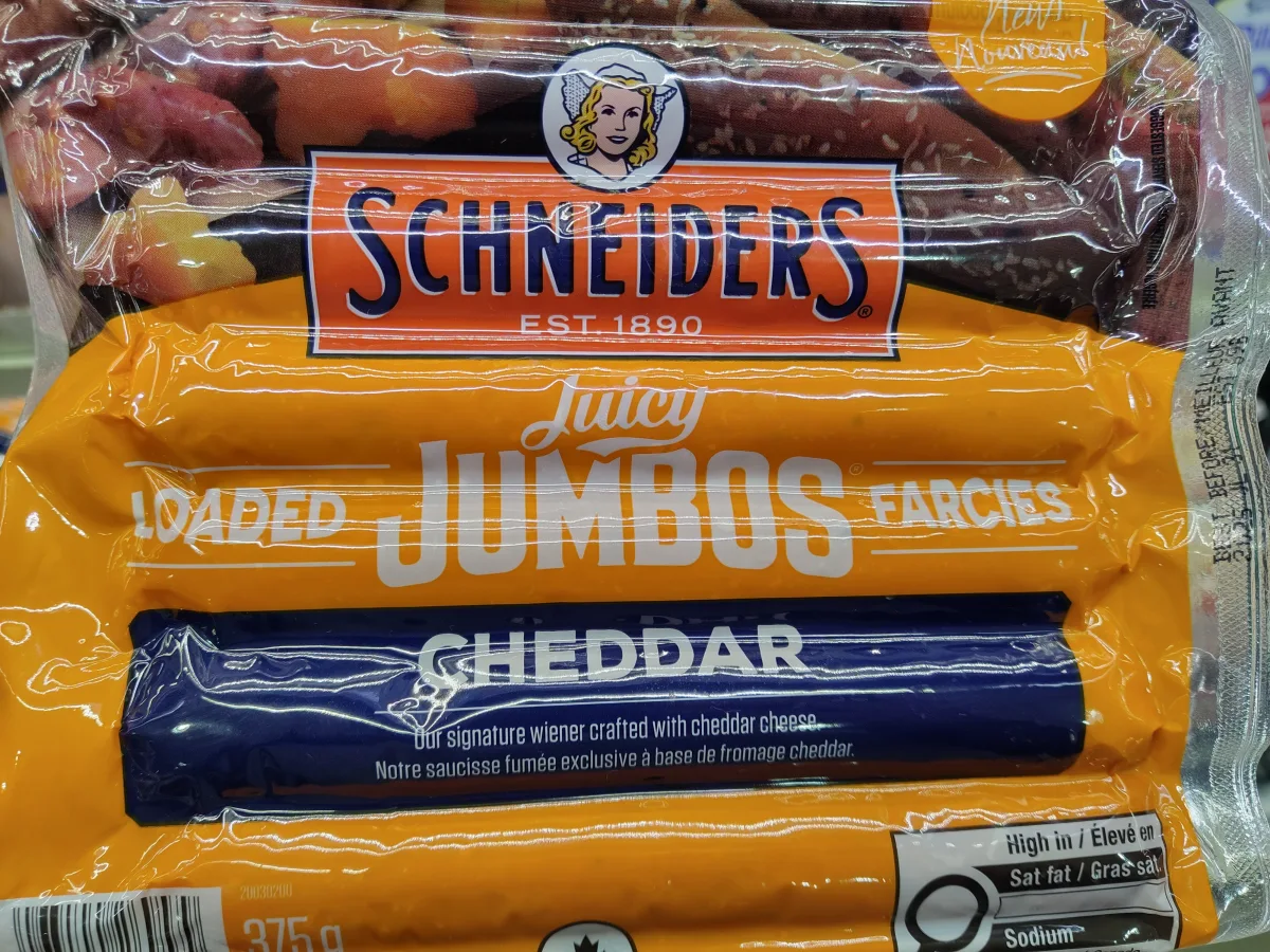 Schneider juicy cheddar sausage