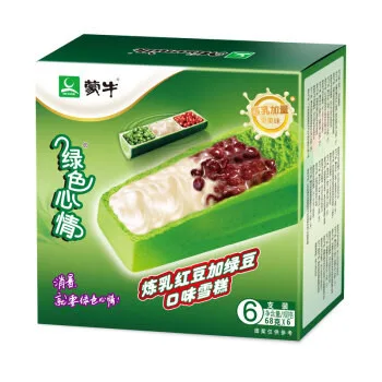 蒙牛綠色心情煉乳紅豆綠豆味雪糕