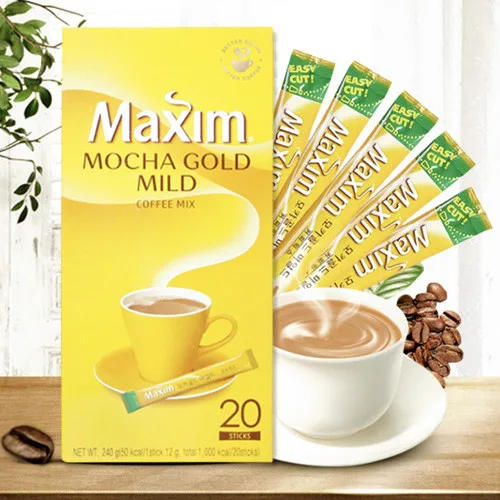Korea Maixin Maxim 3-in-1 Mocha Instant Coffee 20 Bars Of Cold Water Brew