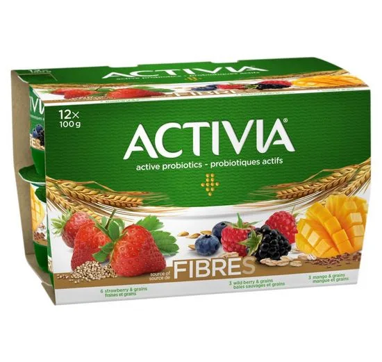 12pack Family Pack+fibre Danone Activia Yogurt ⑥strawberry+③mixed Raspberry+③mango