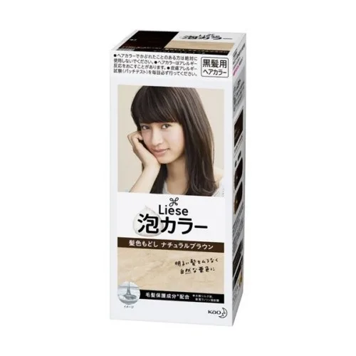 Kao Liese Natural Botanical Foam Hair Dye Restores Brown