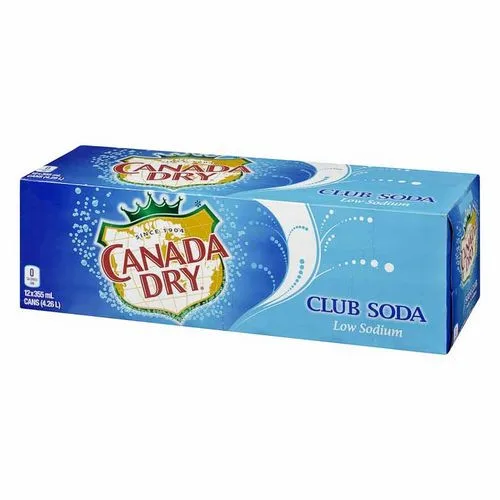 『低鈉版』Canada Dry Low Sodium Club Soda【12罐箱裝】